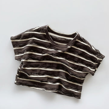 Retro Short-Sleeved Striped T-Shirt
