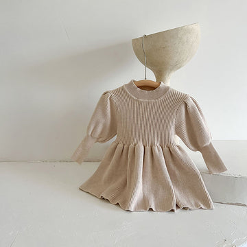 Puff Sleeve Knit Dress