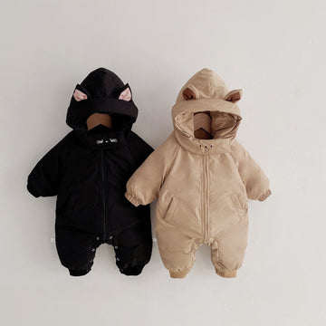 Winter Thick Hooded Romper