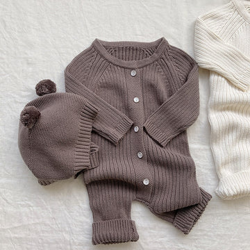 Long-Sleeved Jumpsuit & Hat Set