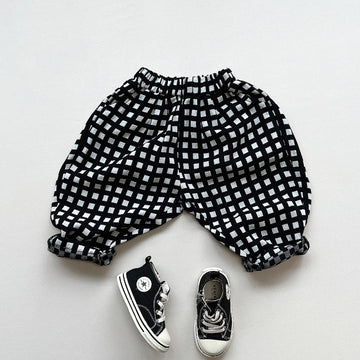 Casual Harem Lightweight Plaid Pants