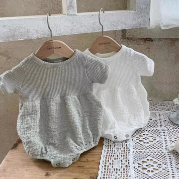 Solid Short-Sleeved Girl's Onesie