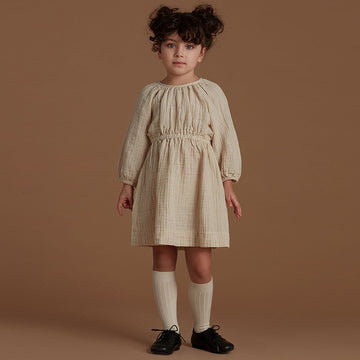 Long Sleeved Soft Muslin Dress