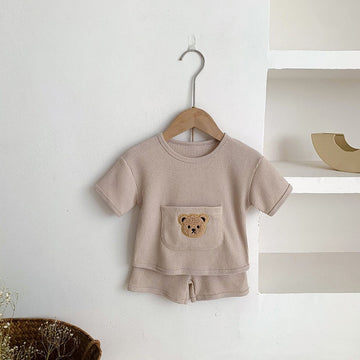 Tee & Shorts Little Bear Waffle Set