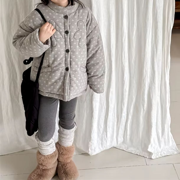 Floral Pattern Winter Jacket