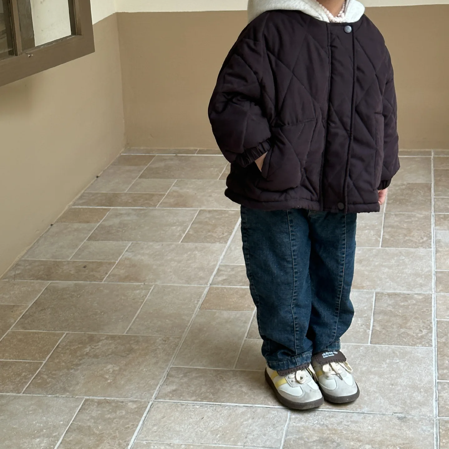 Warm Fleece Denim Kids Pants