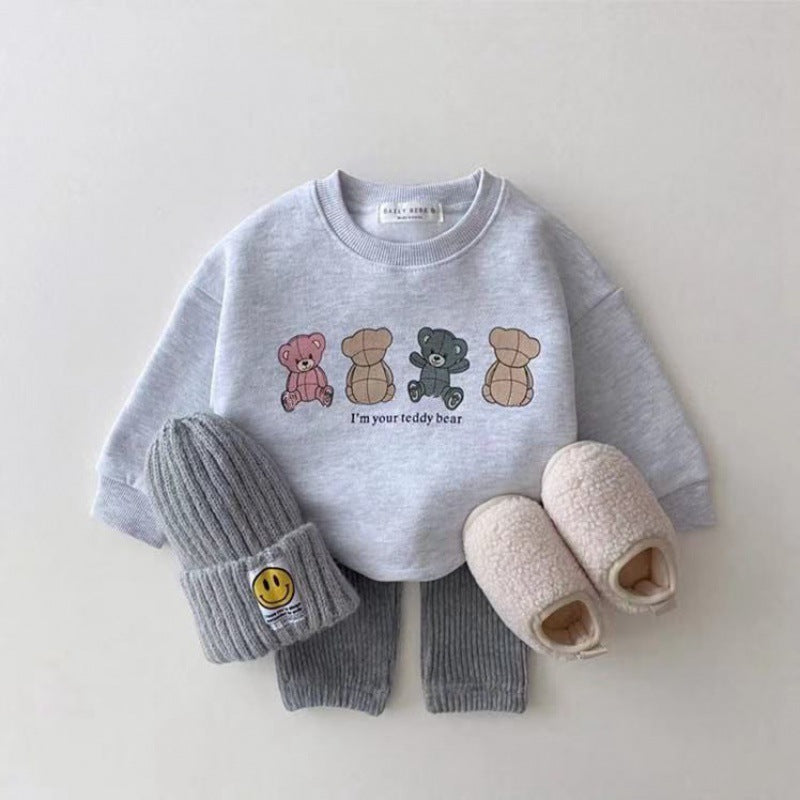 Cute Bear Print Unisex Sweatshirt