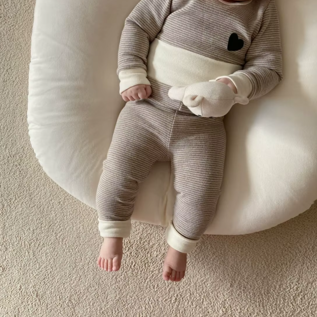 Long-Sleeve Striped Infant Set