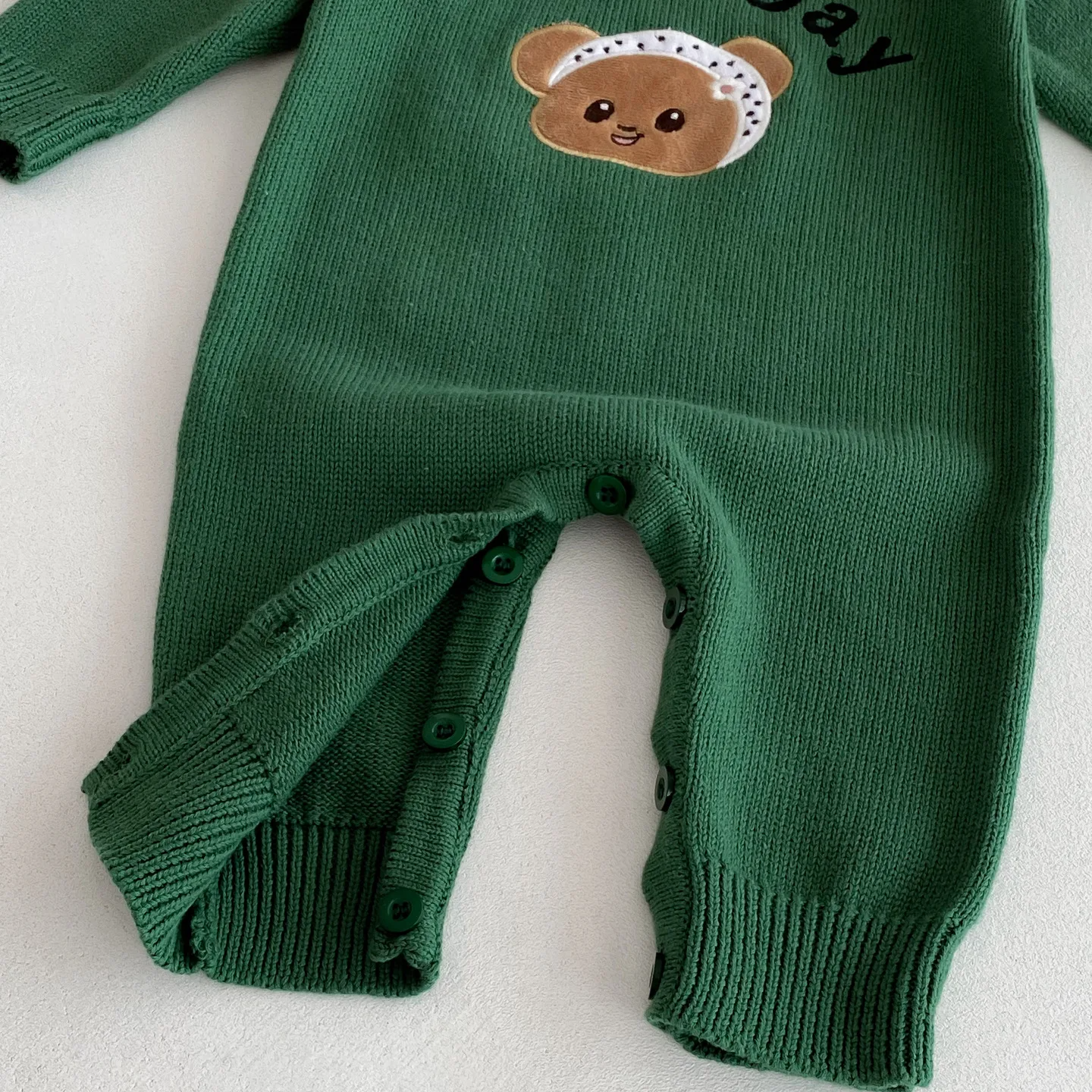 'Butter Day' Long Sleeve Knitted Romper