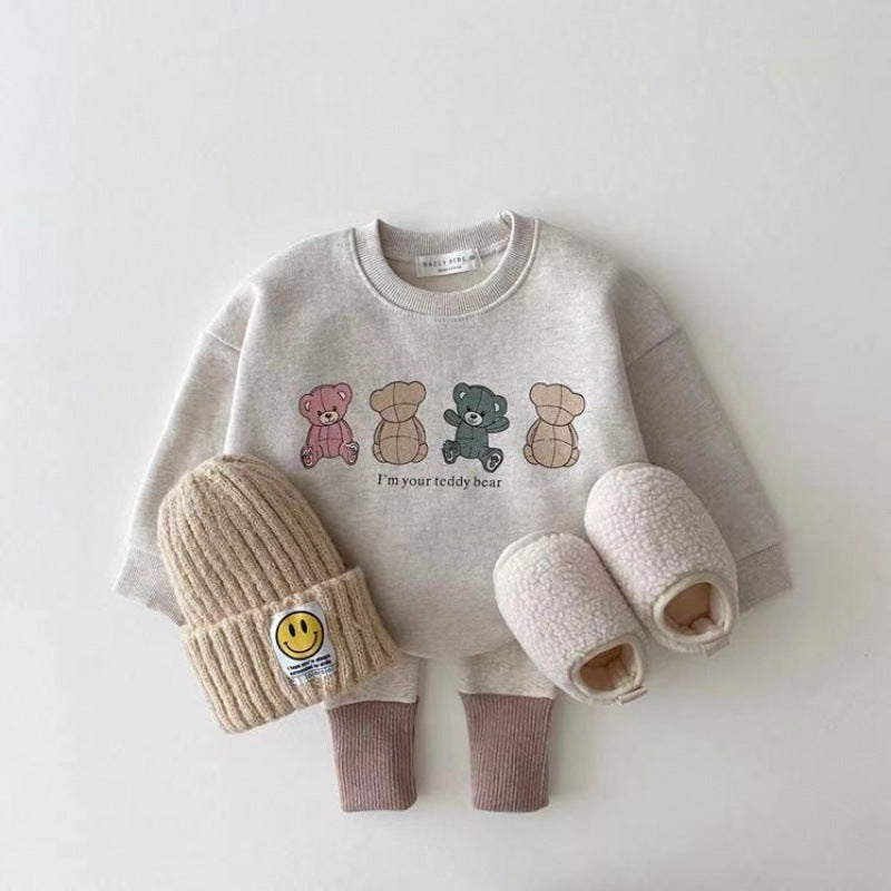 Cute Bear Print Unisex Sweatshirt