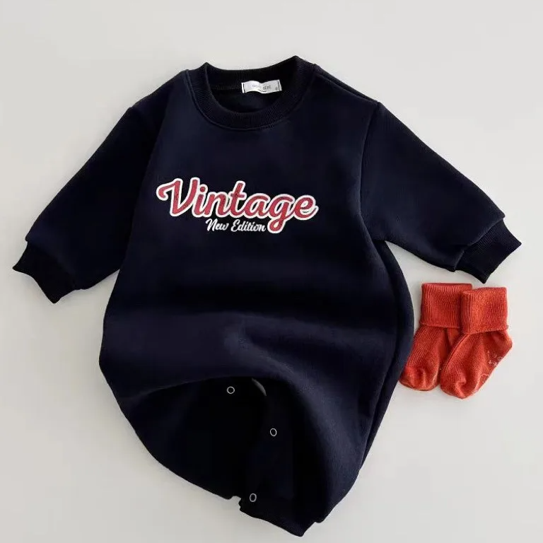 'Vintage'  Letter Print Romper