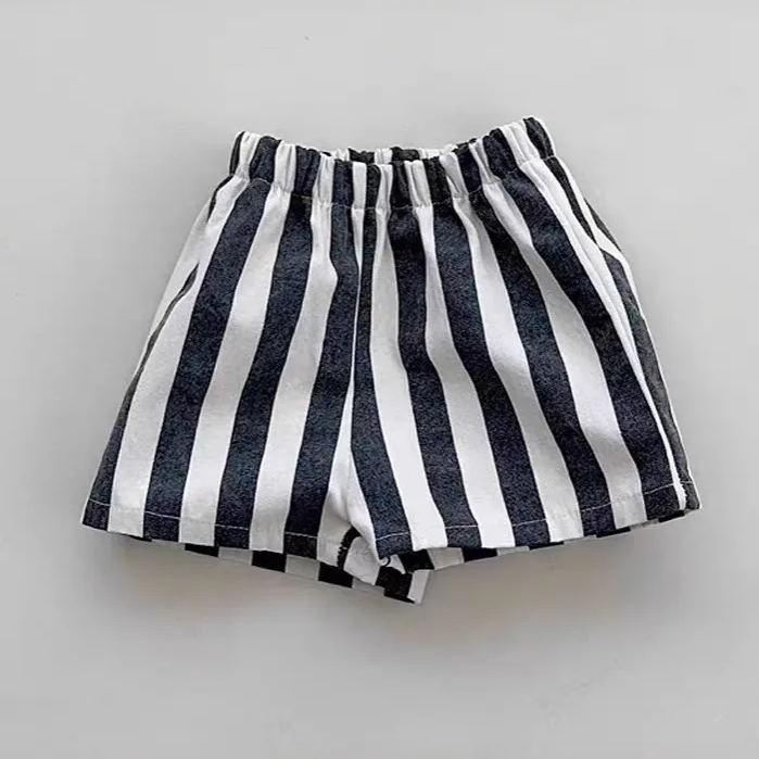 Striped Casual Cotton Shorts