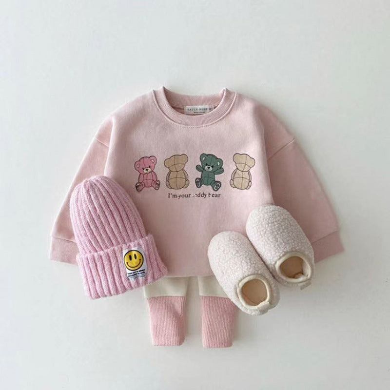 Cute Bear Print Unisex Sweatshirt