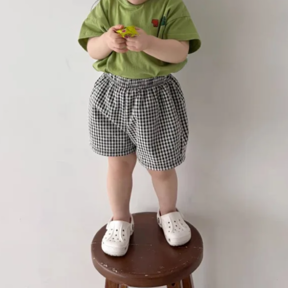 Unisex Breathable Plaid Shorts