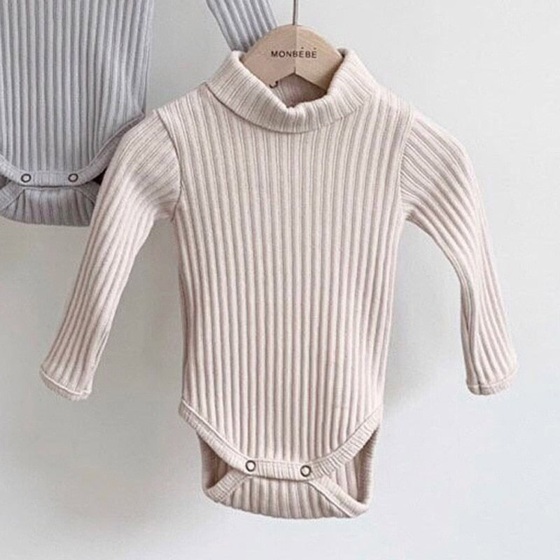 Turtleneck Ribbed Warm Onesie