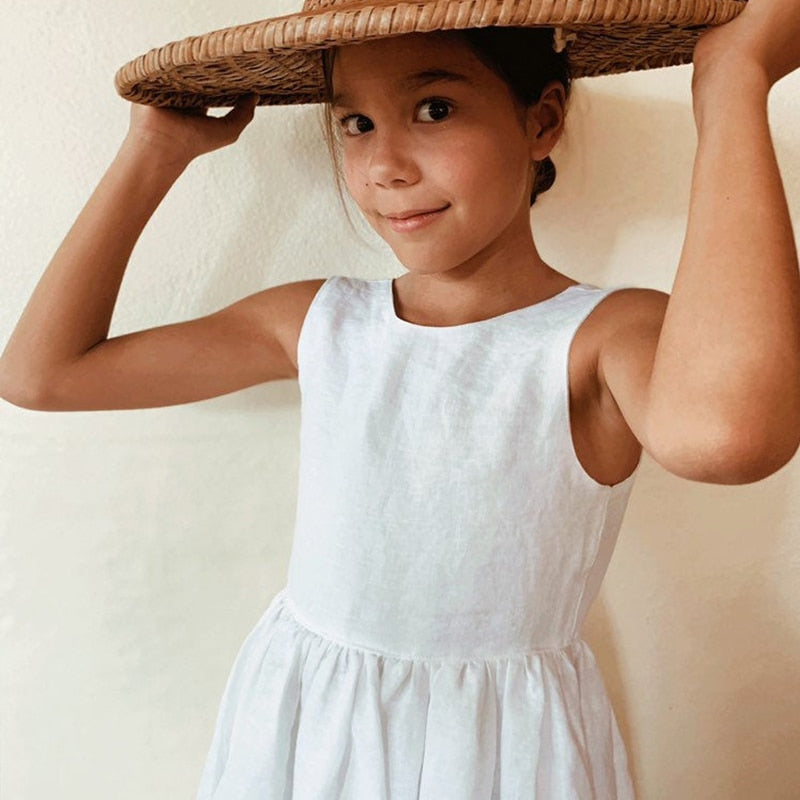 V-Neck Back Sleeveless Dress