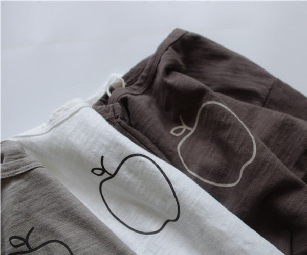 Apple Print Long-Sleeved Tee