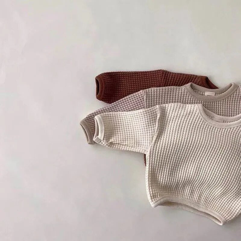 Waffle Solid Casual Top