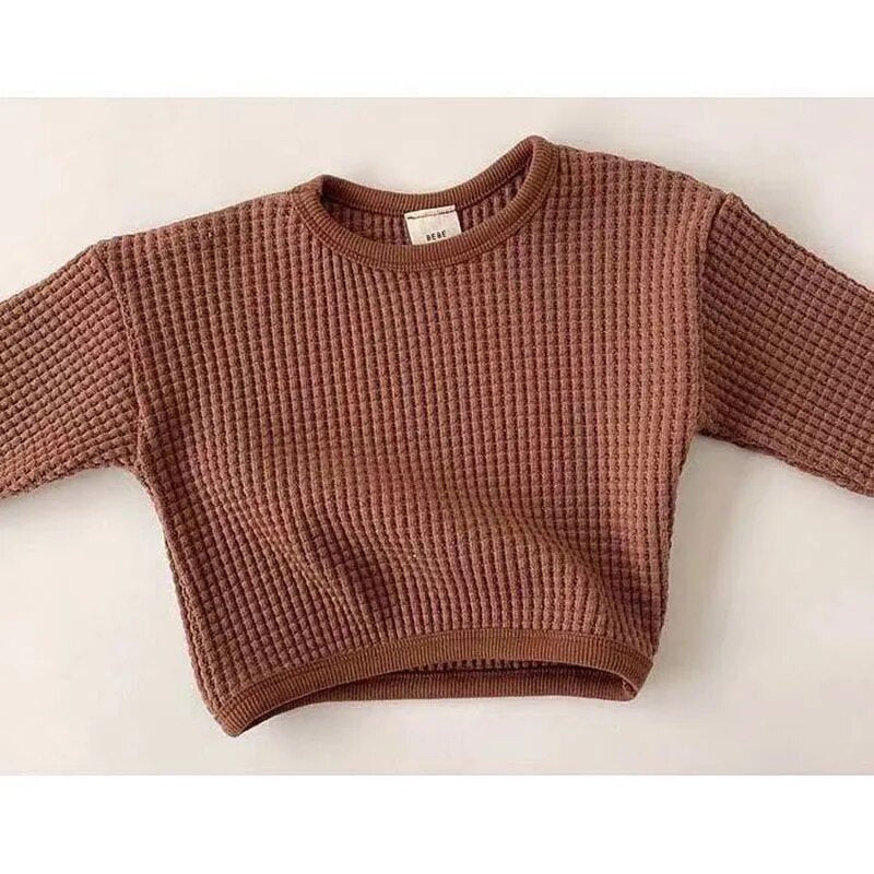 Waffle Solid Casual Top
