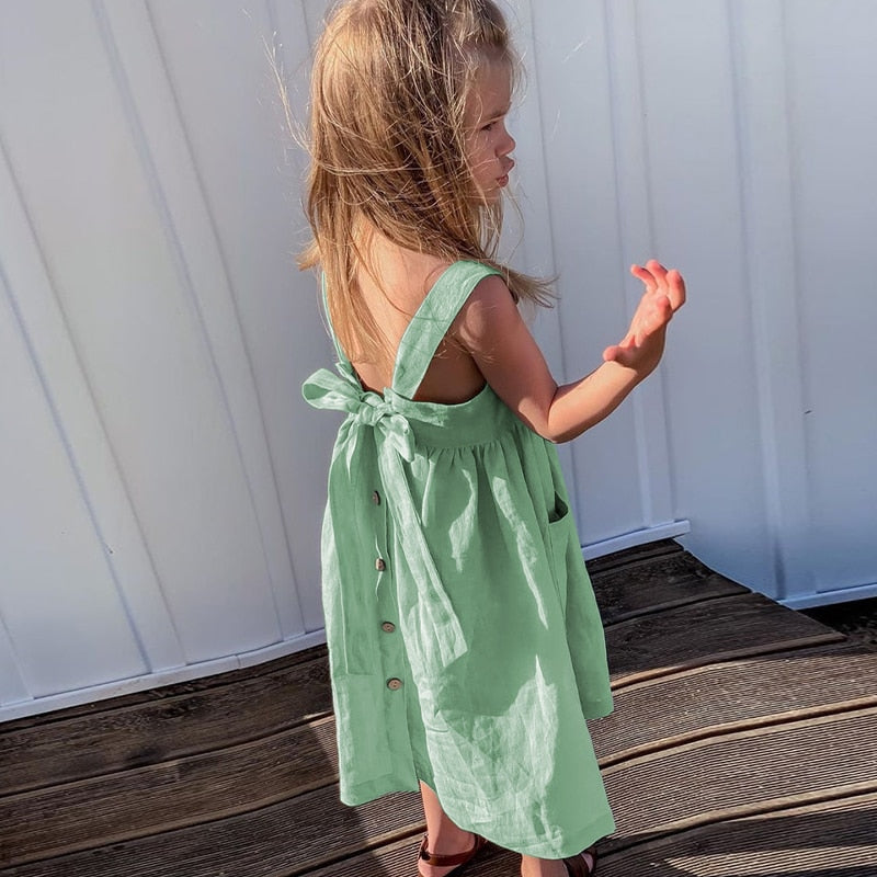 Sleeveless Dress With Adjustable Shoulder Straps