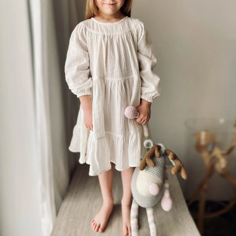 Girls Tiered Ruffle Dress