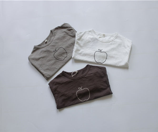 Apple Print Long-Sleeved Tee