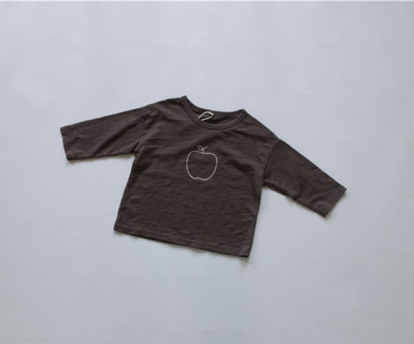 Apple Print Long-Sleeved Tee