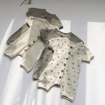 Print Short-Sleeved Jumpsuit