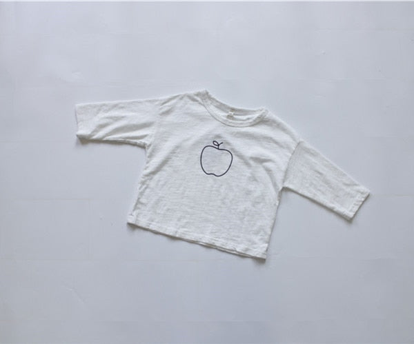 Apple Print Long-Sleeved Tee