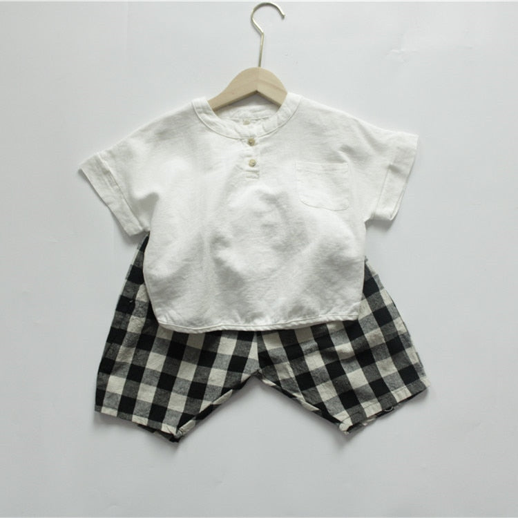 Plaid Calf-Length Pants
