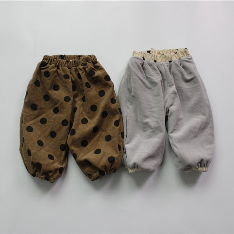 Thick Velvet Corduroy Lantern Trousers