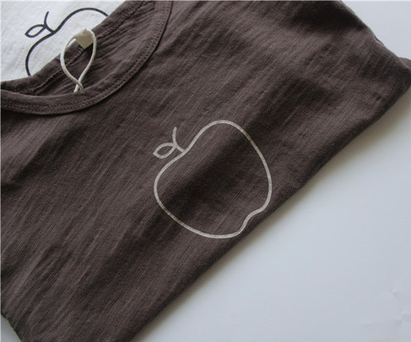 Apple Print Long-Sleeved Tee