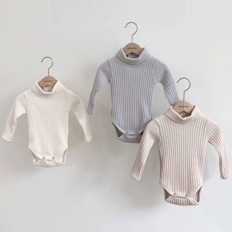 Turtleneck Ribbed Warm Onesie