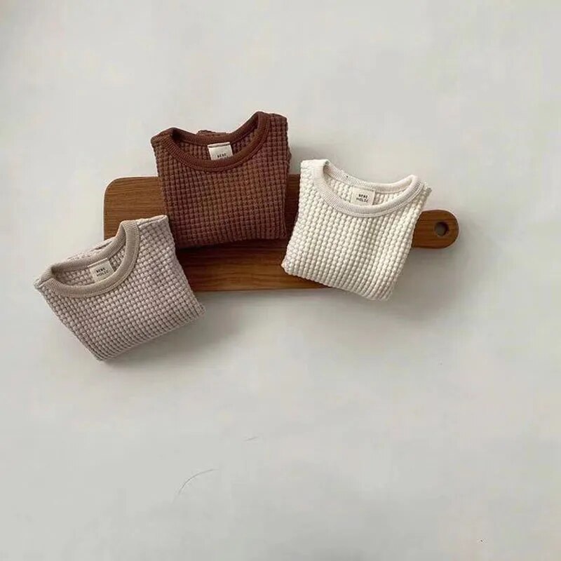 Waffle Solid Casual Top