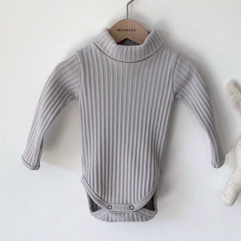 Turtleneck Ribbed Warm Onesie