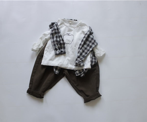 Apple Print Long-Sleeved Tee