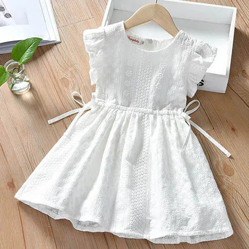 Girls' Sleeveless Embroidered Dress