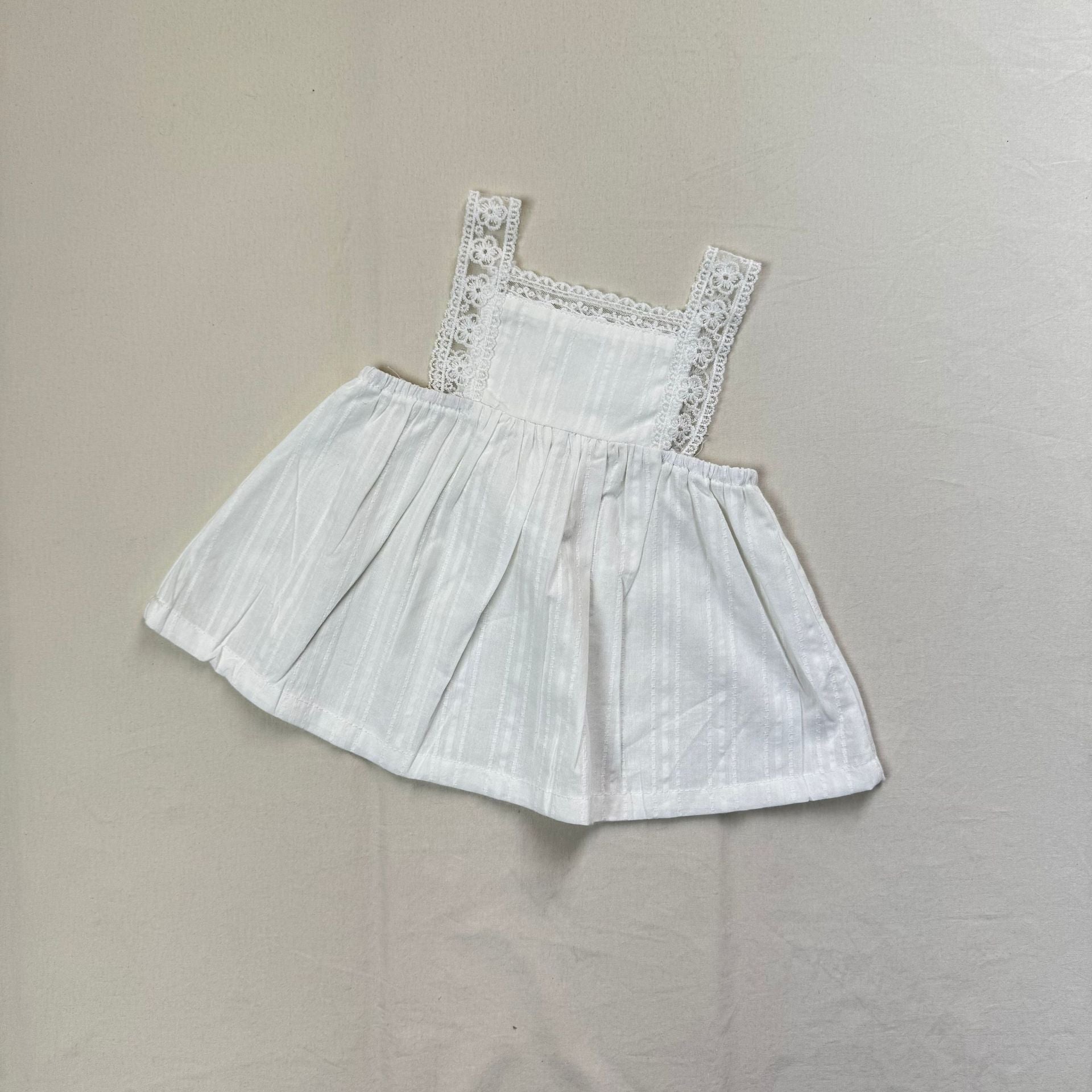 Girls' Lace Bib Suspender Dress