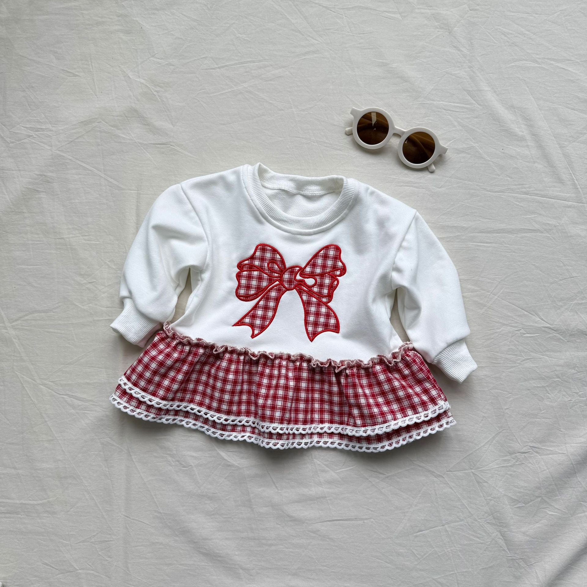Toddler Girl Plaid Bow Dress