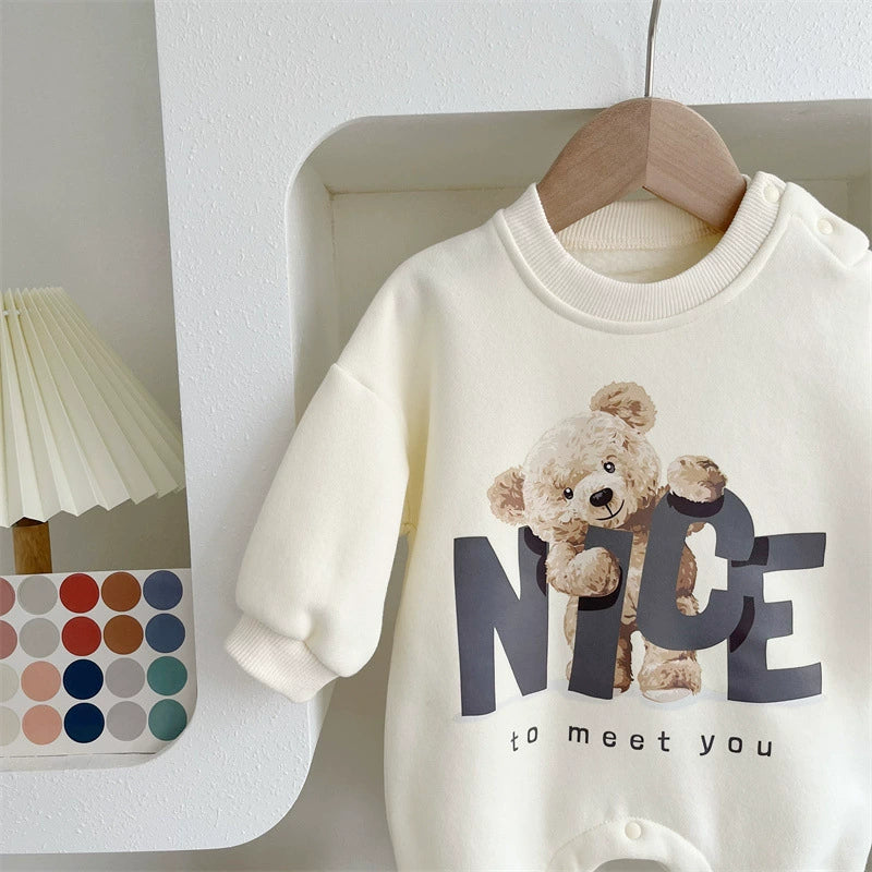 'NICE to meet you' Romper & Beanie