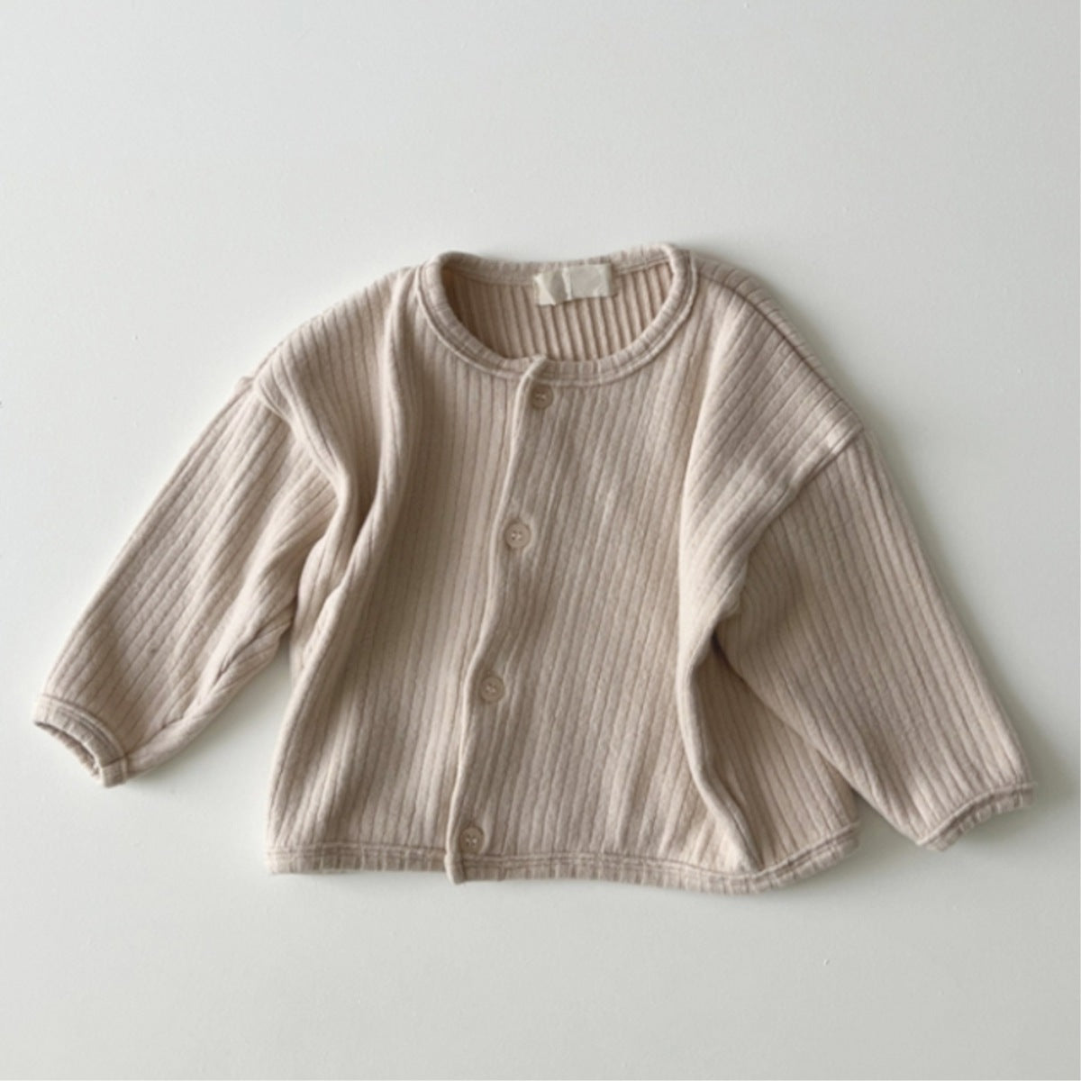 Ribbed Cardigan for Babies - Single-Breasted Cotton Sweater Jacket