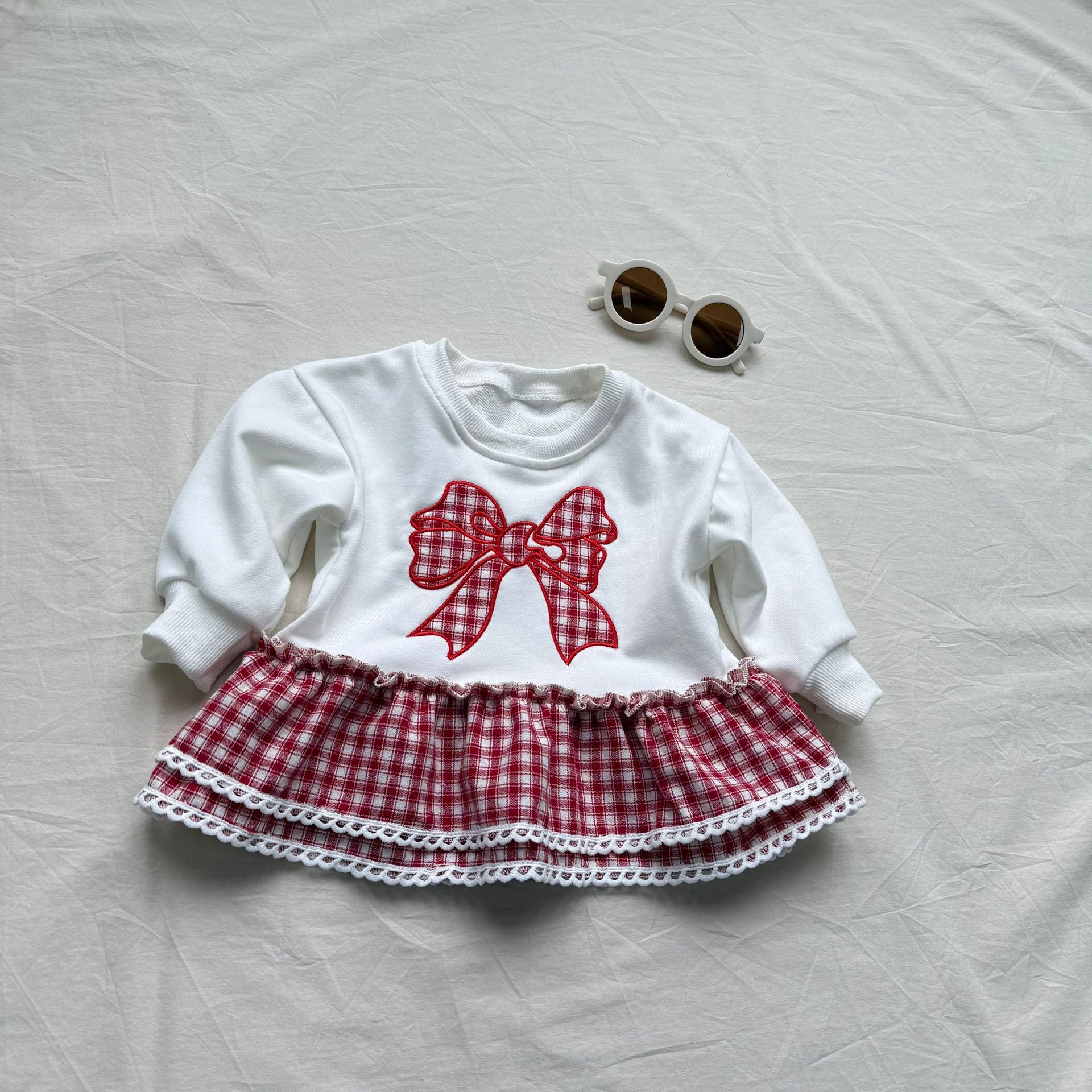 Toddler Girl Plaid Bow Dress