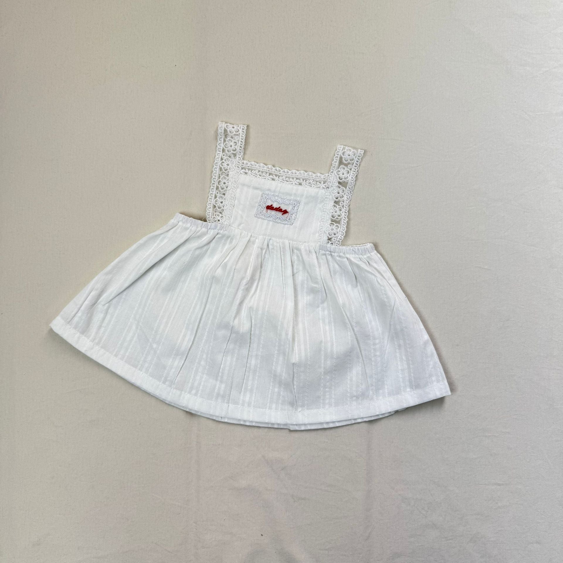Girls' Lace Bib Suspender Dress