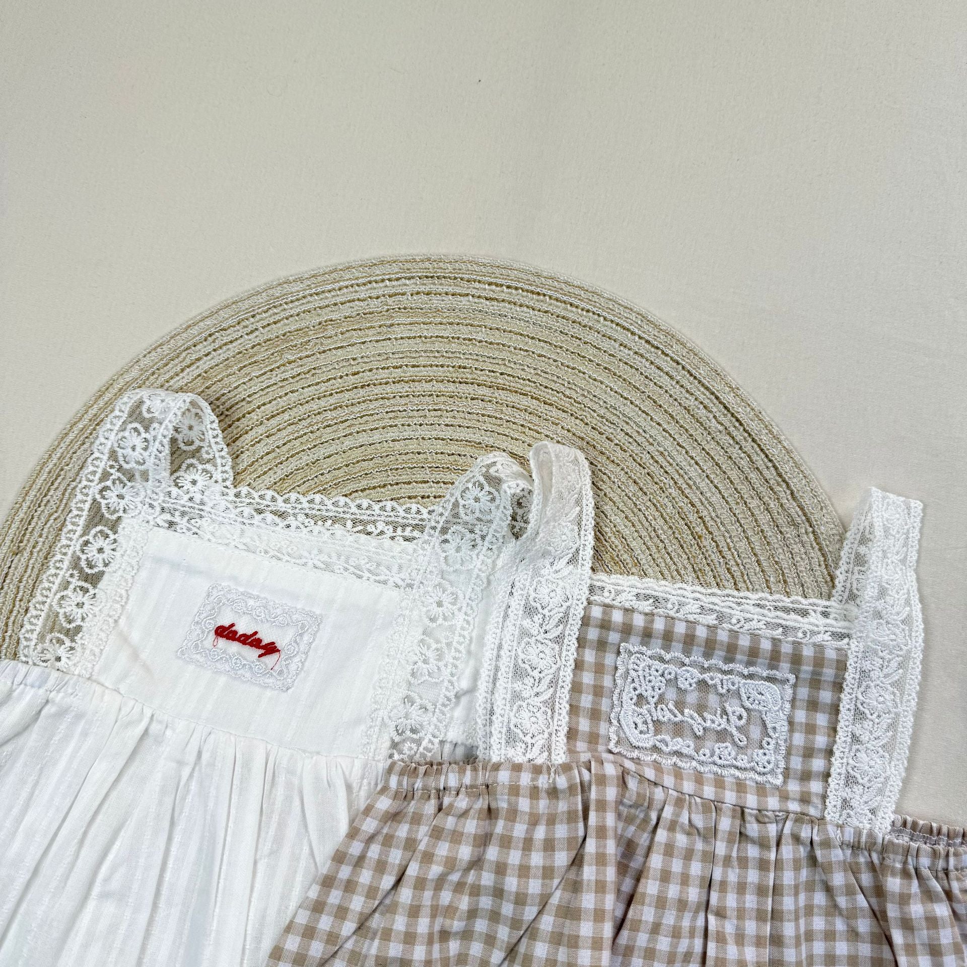 Girls' Lace Bib Suspender Dress