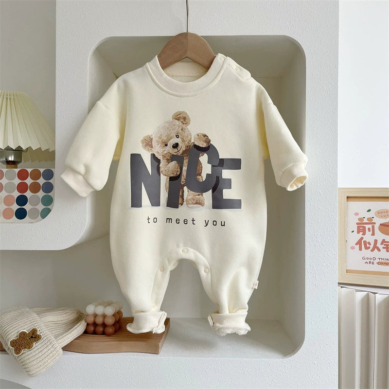 'NICE to meet you' Romper & Beanie