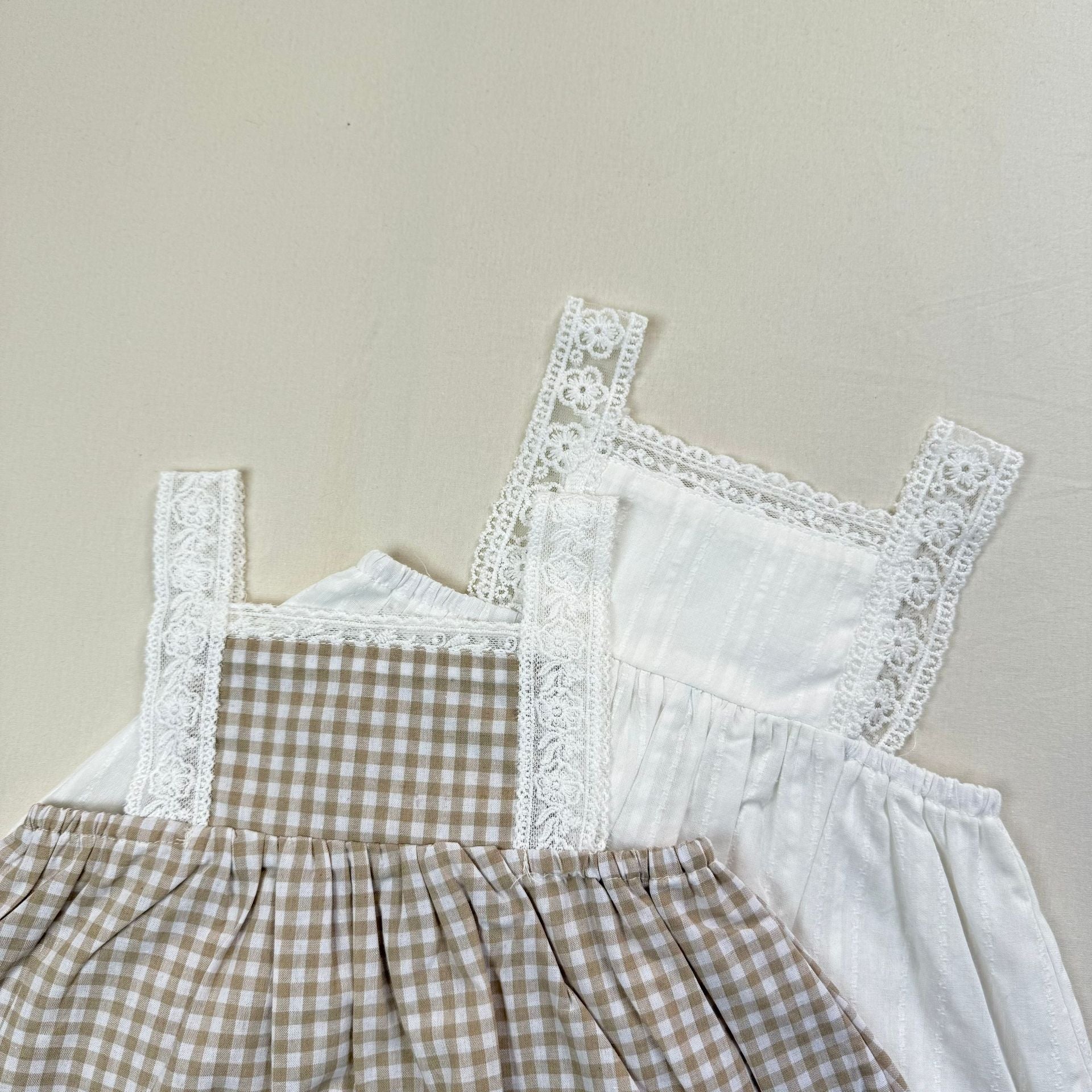Girls' Lace Bib Suspender Dress