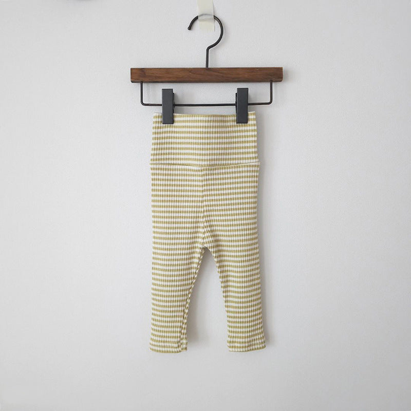Striped High-Waist Baby Romper Set - 3-Piece Outfit with Headband