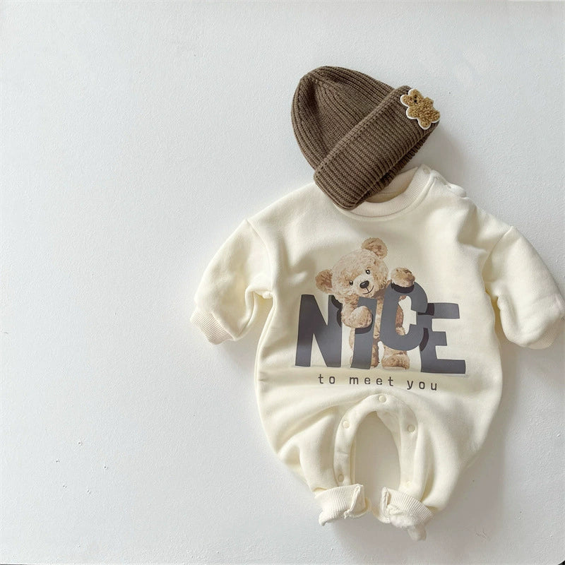 'NICE to meet you' Romper & Beanie