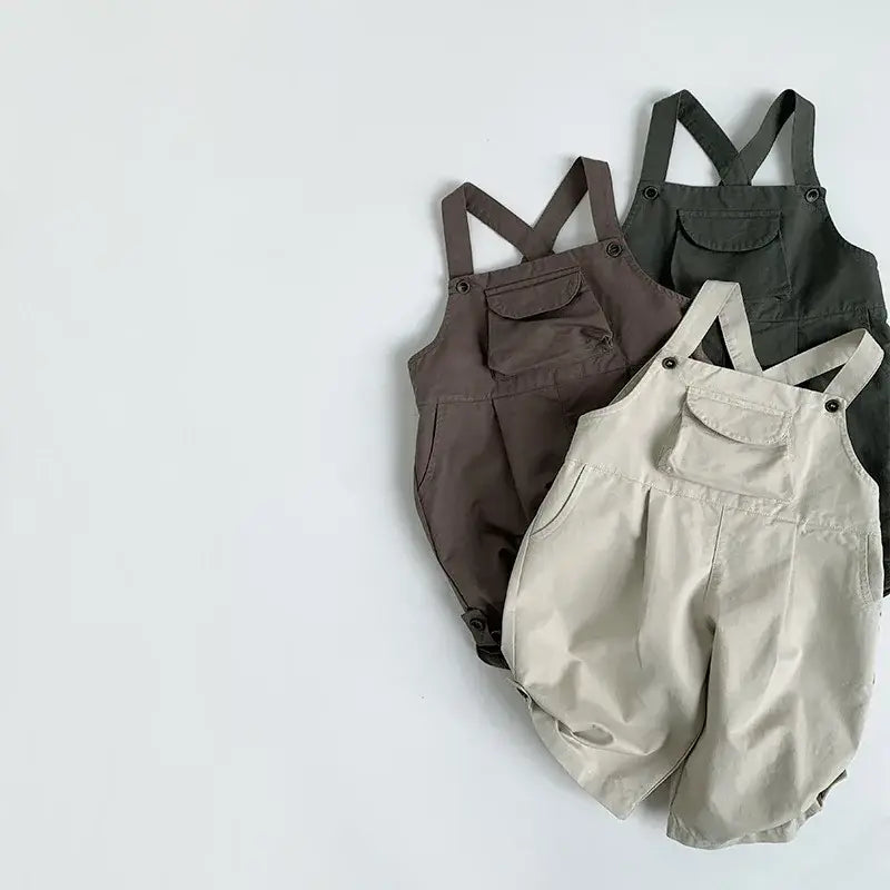 Children's Solid Vintage Overalls