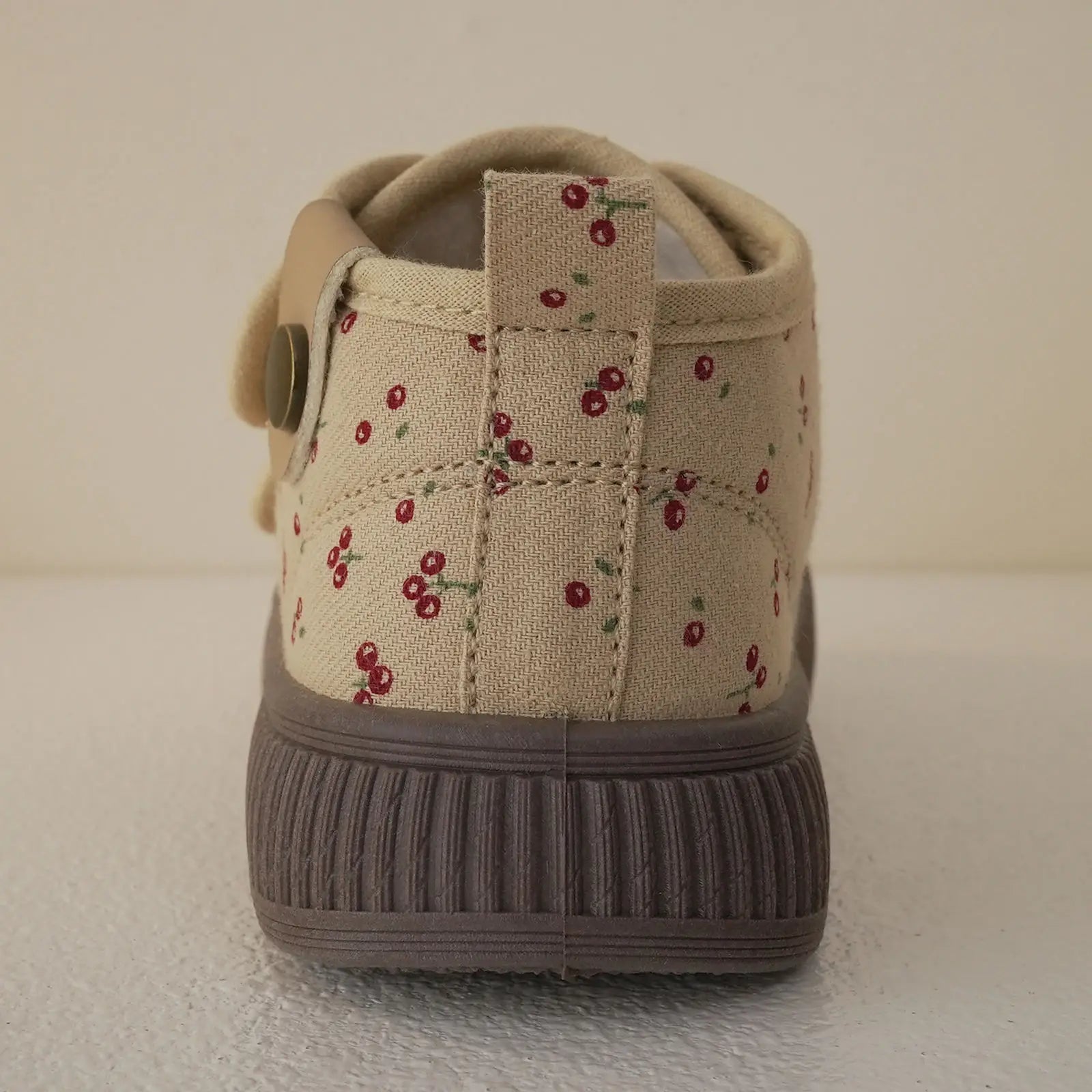 Warm Floral Print Baby Canvas Sneakers